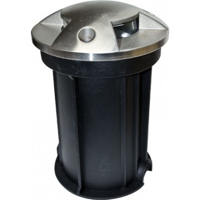 Dabmar Lighting LV321-LED3-SS316 In-Ground Drive-Over Well Light Fixture 3 Watts LED MR16 12 Volts 6500K