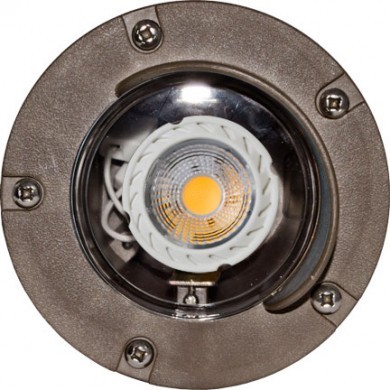 Dabmar Lighting LV347-LED3 Adjustable In-Ground Well Light Fixture w/Hood 3 Watts LED MR16 12 Volts 6500K