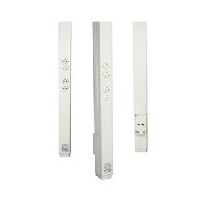 Legrand 25DTP-415 Tele-Power Steel Power Poles With Duplex Receptacles, 15 ft