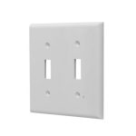 AIDA 2 Gang Plastic Toggle Switch Wall Plate