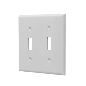 AIDA 2 Gang Plastic Toggle Switch Wall Plate