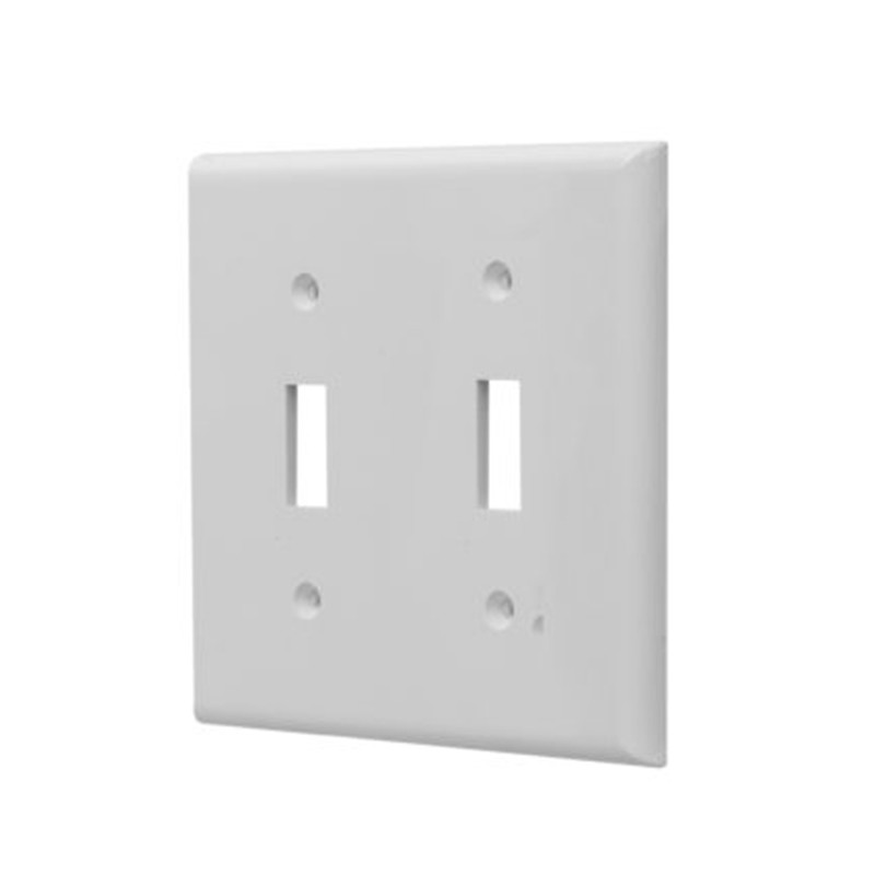 AIDA 2 Gang Plastic Toggle Switch Wall Plate