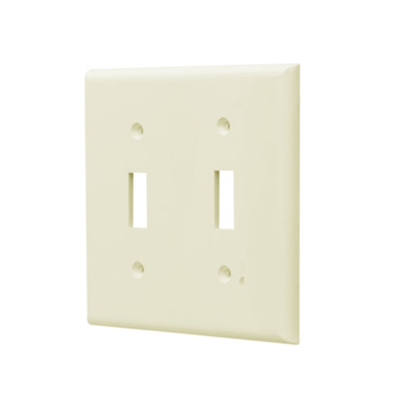 AIDA 2 Gang Plastic Toggle Switch Wall Plate