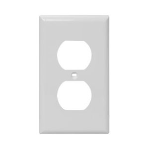 AIDA 1 Gang Plastic Duplex Receptacle Wall Plate