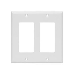 AIDA 2 Gang Plastic Decorator Switch Wall Plate
