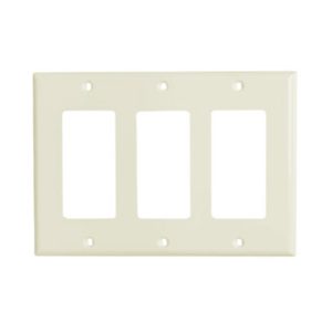 AIDA 3 Gang Plastic Decorator Switch Wall Plate