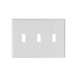 AIDA 3 Gang Standard Toggle Switch Wall Plate