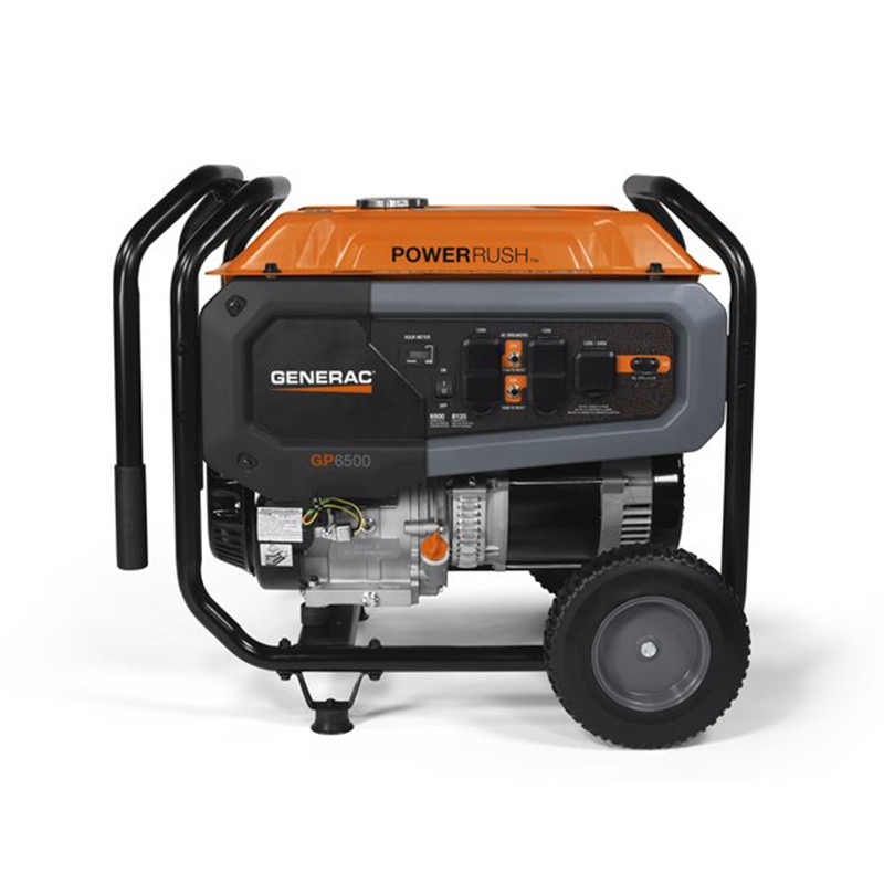 Generac 7682 GP6500E 6500-Watt Gasoline Powered Portable Generator with Transfer Switch Outlet