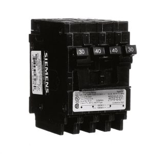 Siemens Q23040CT2 40 Amp Double-Pole and 30 Amp Double-Pole Type QT Quad Circuit Breaker