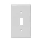 AIDA 053111 1 Gang Standard Smooth Metal Toggle Switch Wall Plate