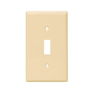 AIDA 053112 1 Gang Standard Wrinkle Metal Toggle Switch Wall Plate