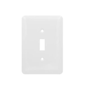 AIDA 053121 1 Gang MID Smooth Metal Toggle Switch Wall Plate