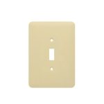 AIDA 053122 1 Gang MID Wrinkle Metal Toggle Switch Wall Plate