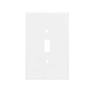 AIDA 053131 1 Gang Jumbo Smooth Metal Toggle Switch Wall Plate