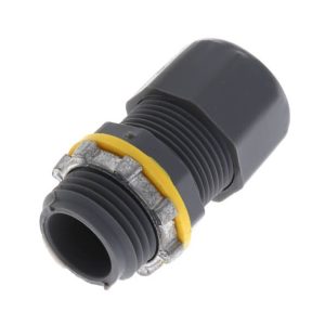 Arlington LPCG503B 1/2" Low-Profile Non-Metallic Connector Black