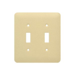 AIDA 053152 2 Gang MID Wrinkle Metal Toggle Switch Wall Plate