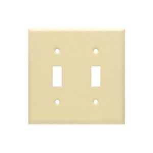 AIDA 053162 2 Gang Jumbo Wrinkle Metal Toggle Switch Wall Plate
