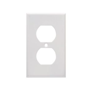 AIDA 053211 1 Gang Standard Smooth Metal Duplex Receptacle Wall Plate