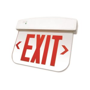 Profusion LED PLEDU2RMW Edgelit Double Face Red Exit Sign w/ Mylar Mirror Backing, AC Only