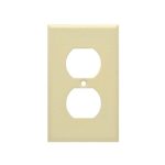 AIDA 053212 1 Gang Standard Wrinkle Metal Duplex Receptacle Wall Plate