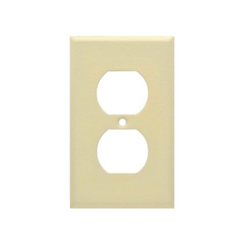 AIDA 053212 1 Gang Standard Wrinkle Metal Duplex Receptacle Wall Plate