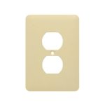 AIDA 053222 1 Gang Mid Wrinkle Metal Duplex Receptacle Wall Plate