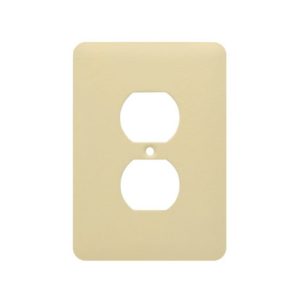 AIDA 053222 1 Gang Mid Wrinkle Metal Duplex Receptacle Wall Plate