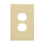AIDA 053232 1 Gang Jumbo Wrinkle Metal Duplex Receptacle Wall Plate