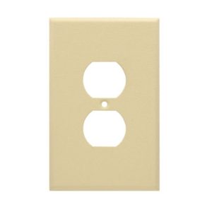AIDA 053232 1 Gang Jumbo Wrinkle Metal Duplex Receptacle Wall Plate