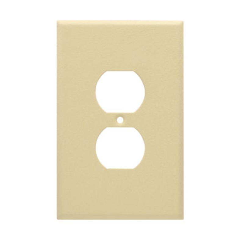 AIDA 053232 1 Gang Jumbo Wrinkle Metal Duplex Receptacle Wall Plate