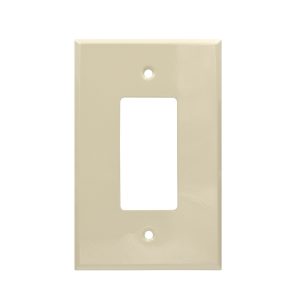 AIDA 053331 1 Gang Jumbo Smooth Metal Decorator Ivory Wall Plate