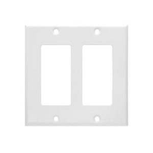 AIDA 053341 2 Gang Standard Smooth Metal Decorator Wall Plate