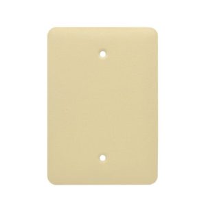 AIDA 053422 1 Gang Mid Size Wrinkle Metal Blank Ivory Wall Plate