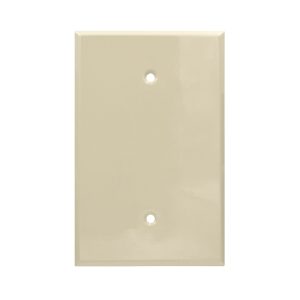 AIDA 053433 1 Gang Jumbo Smooth Metal Blank Ivory Wall Plate