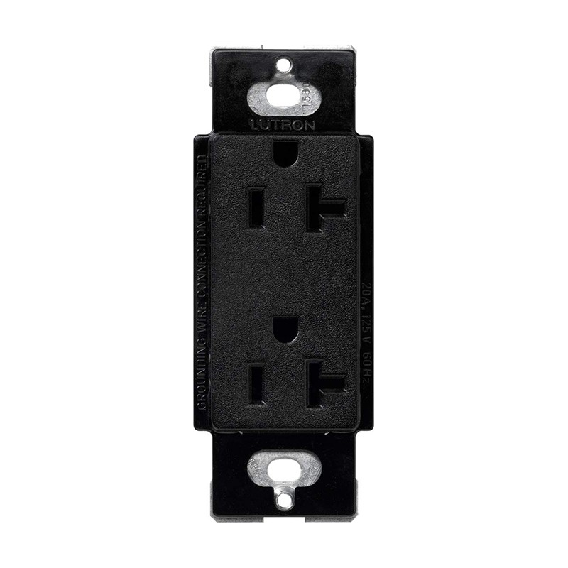 Lutron SCR-20-MN Satin Colors 20-Amp Receptacle, Midnight