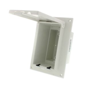 Arlington DBVR1W 1-Gang White Retrofit Low Profile InBox for Flat Surface