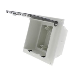 Arlington DBVR2C 2-Gang Vertical Low Profile InBox Retrofit, Clear