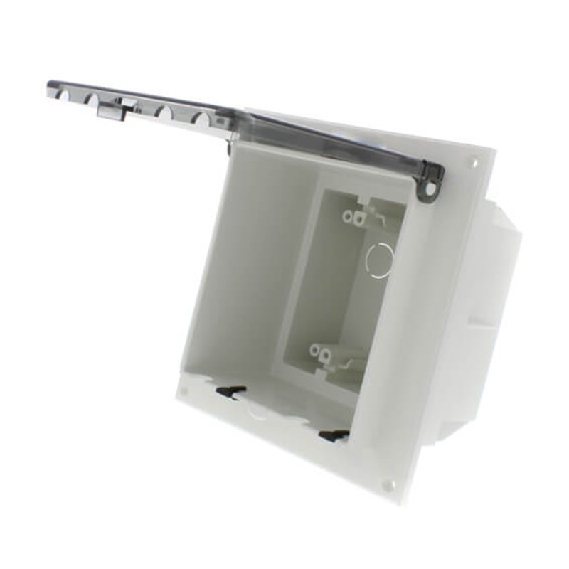 Arlington DBVR2C 2-Gang Vertical Low Profile InBox Retrofit, Clear