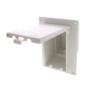 Arlington DBVR131W Nonmetallic Low Profile Vertical InBox for Retrofit Siding Construction