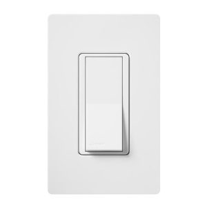 Lutron CA-1PS-WH Claro 15 Amp Single-Pole White Paddle Switch