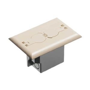 Arlington FLBAF101LA Adjustable Non-Metallic Almond Floor Box for New Floors with Flip Lids
