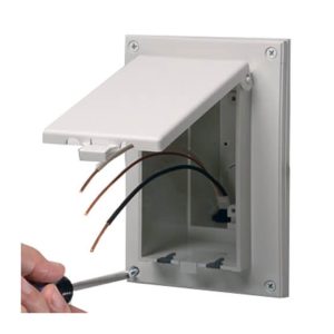 Arlington DBVR141W White Low Profile Vertical InBox for Retrofit Siding Construction