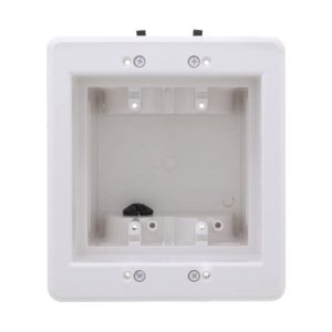 Arlington DVFR2W 2-Gang Recessed Indoor White InBox for New & Retrofit Construction