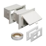 Arlington DHB1W White Low Profile Weatherproof InBox with Adapter Sleeve for New Brick Construction