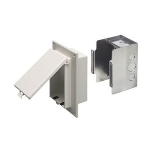 Arlington DSBVR1W 1-Gang White Low Profile InBox with Metal Box for Flat Surface