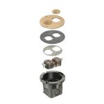 Arlington FLB3520MB Round Cut-InBox, Brass Cover w/ Threaded Plugs