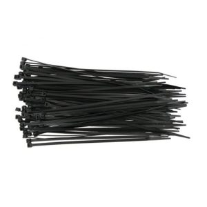 TW4B18 Black 4" 18lb Self-Locking Cable Ties (Pack of 100)