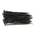 TW18B175 Black 18" 175lb Self-Locking Cable Ties (Pack of 100)
