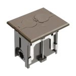 Arlington FLBAF101BR-1 Adjustable Floor Box Kit with Outlet and Flip Plate