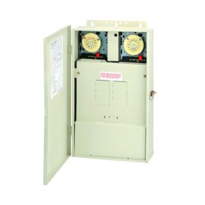 Intermatic T40604RT3 100 A Load Center with 300 W Transformer and T104M & T106M Mechanisms, 8-Breaker Spaces